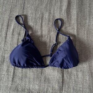NEVER WORN : SHEIN Blue Triangle Swim Bra with Adjustable Straps